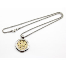 Мода Дизайн Locket Подвеска Ожерелье ювелирные изделия с Prong Настройка камни
